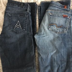 2 pairs of women’s Seven jeans size 25 bootcut
